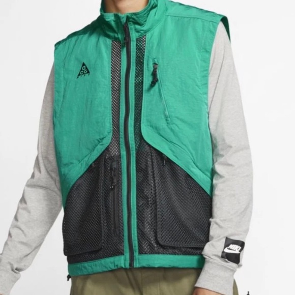 Nike ACG Jackets \u0026 Coats | Nike ACG Utility Vest Jacket Sz L Mens | Color: Black/Green/Red/Tan | Size: L | Martini9's Closet